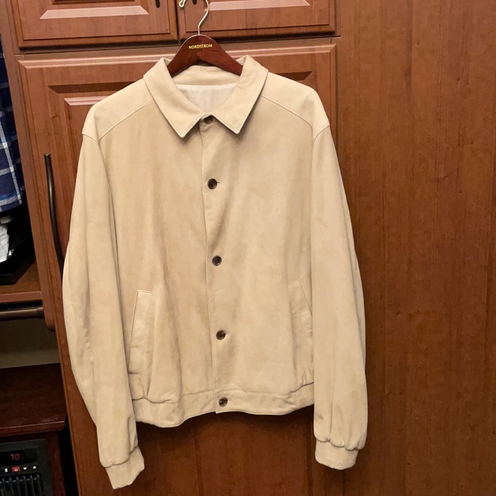 Men’s Suede Bomber Jacket